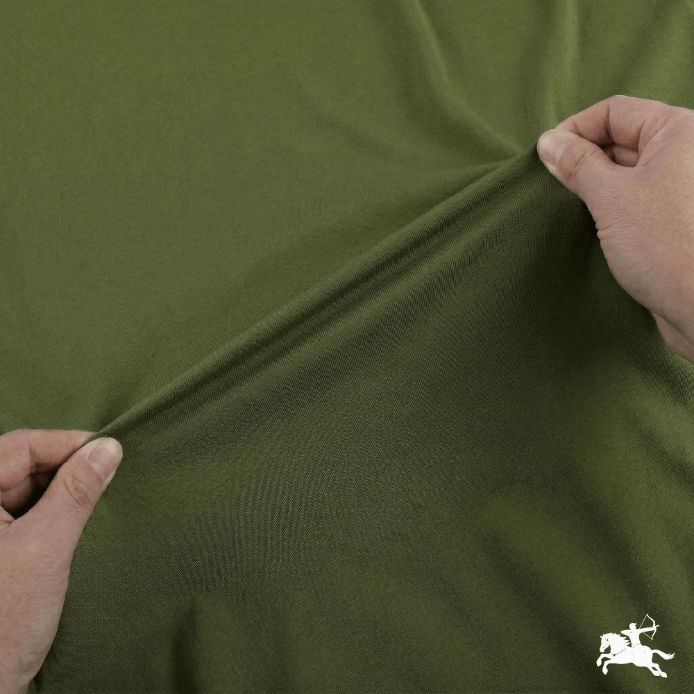 Bullsi Olive Green Polyester Lycra Fabric 240 GSM – Premium Stretch Material