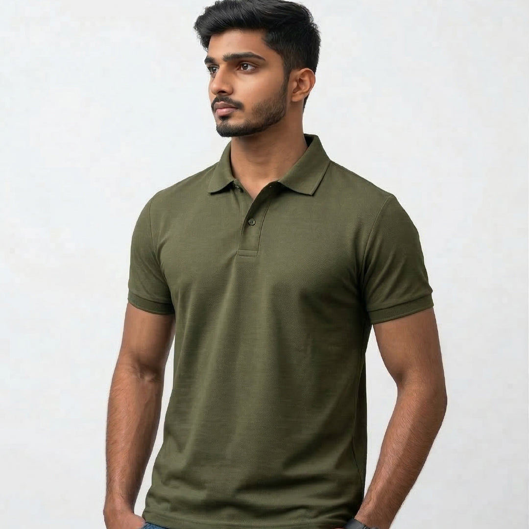 ✅ Olive Green Poly Cotton Fabric 240 GSM – Premium Thick Durable Apparel Material