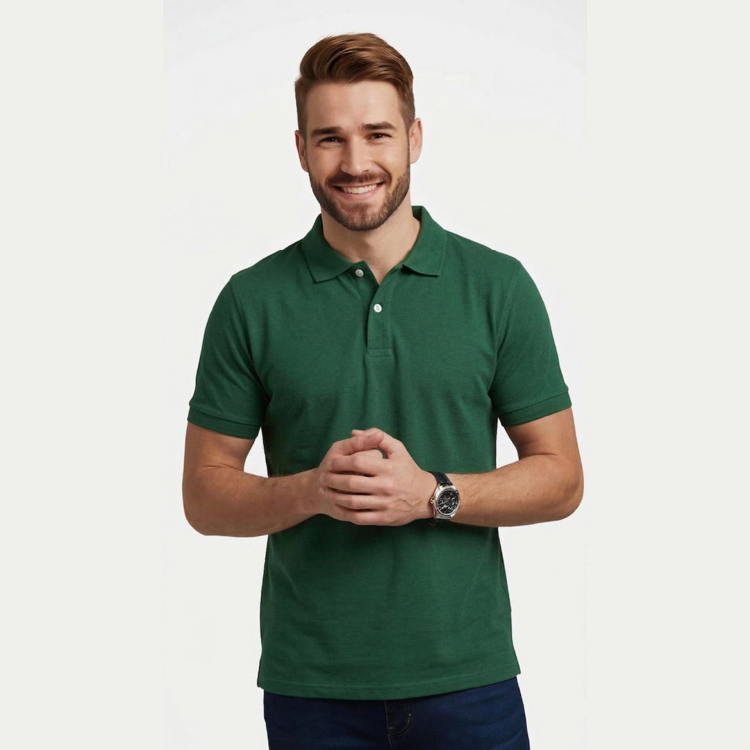 Forest Green Poly Cotton Fabric 200 GSM – Premium Soft Durable Apparel Material