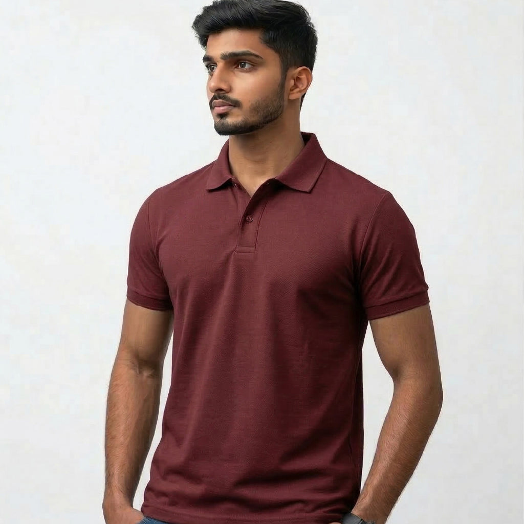 Maroon Poly Cotton Fabric 200 GSM – Premium Soft Durable Apparel Material