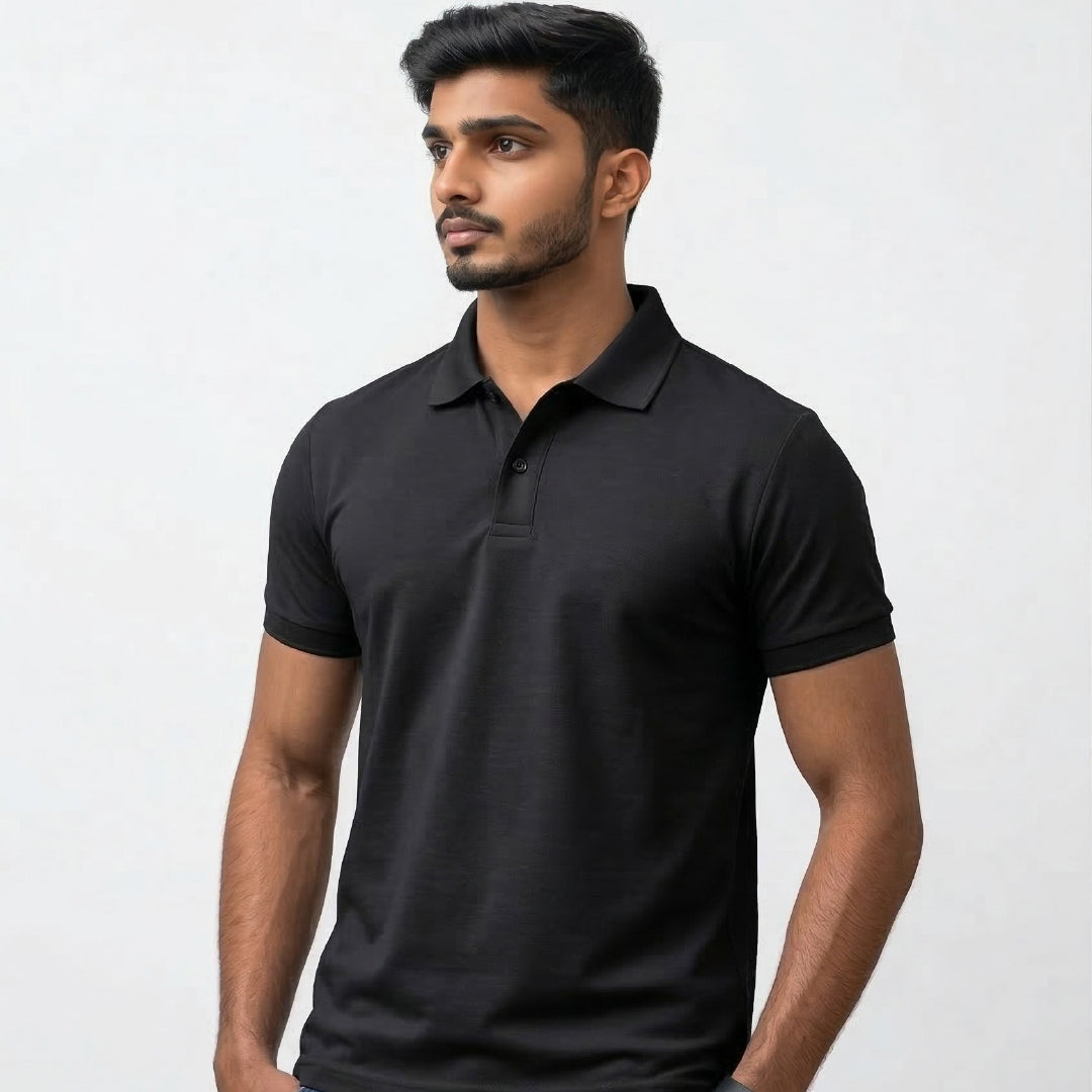 Black Poly Cotton Fabric 200 GSM – Premium Soft Durable Apparel Material