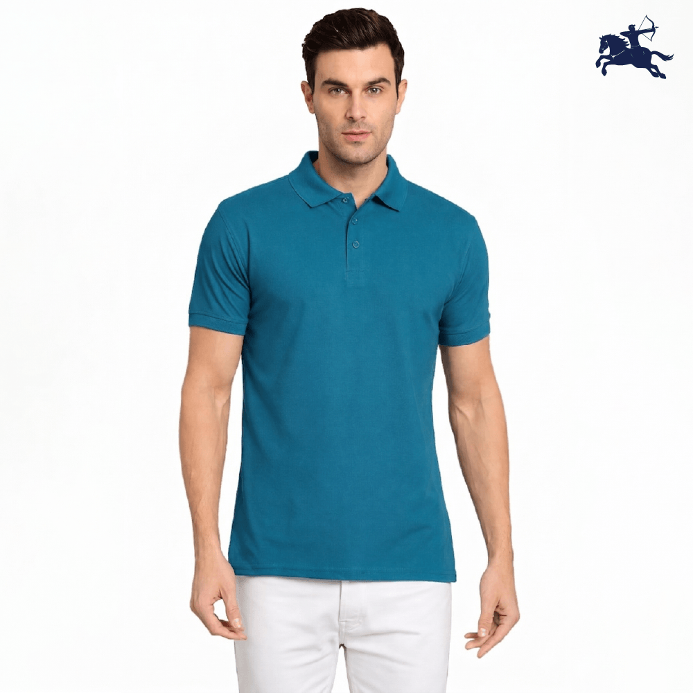 Bullsi Teal Blue Polyester Lycra Fabric 240 GSM – Premium Stretch Material