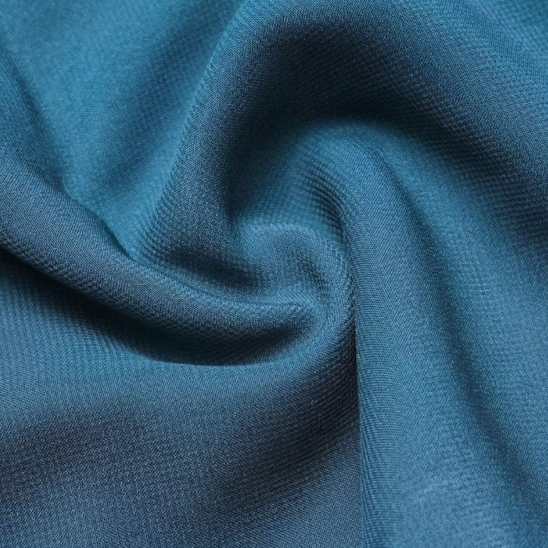 Teal Blue Poly Cotton Fabric 240 GSM – Premium Thick Durable Apparel Material