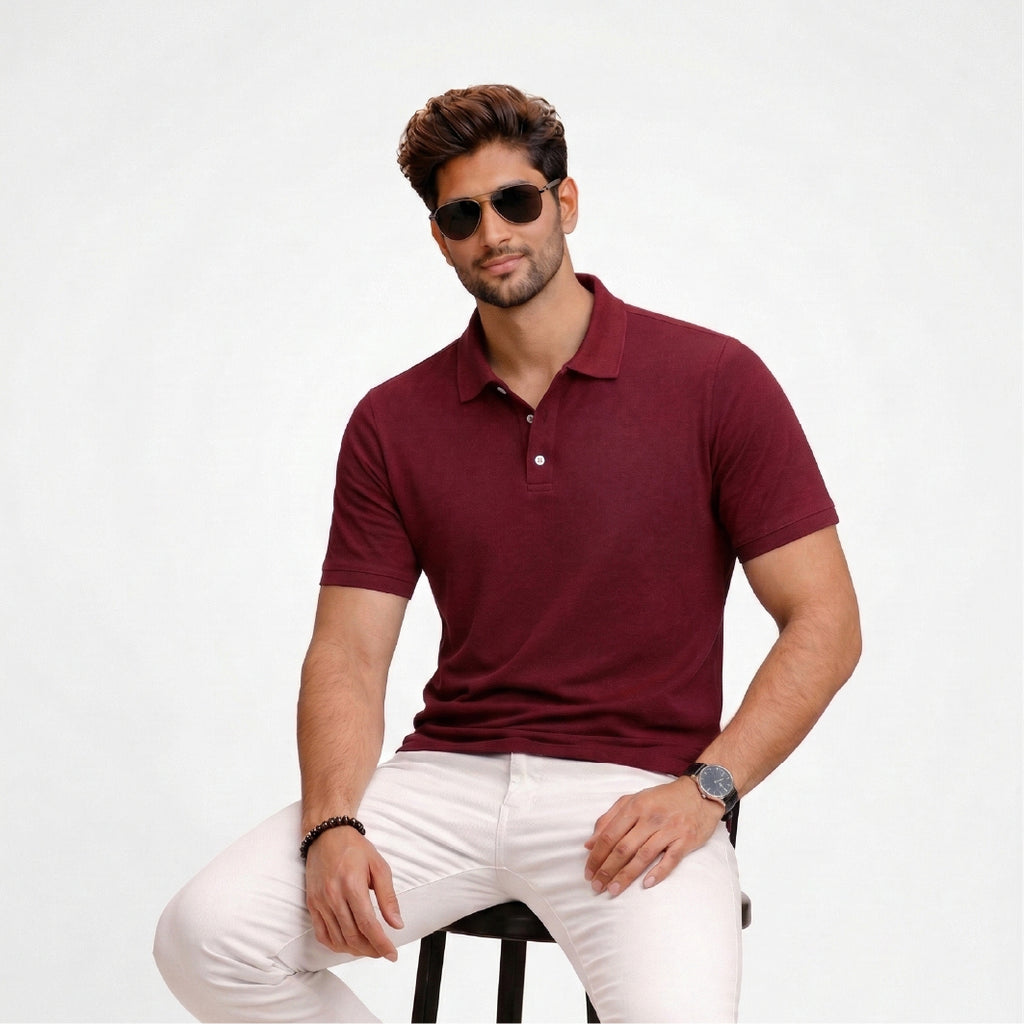 Polyester Lycra Mars Fabric 200 GSM – Maroon Premium Stretch Fabric