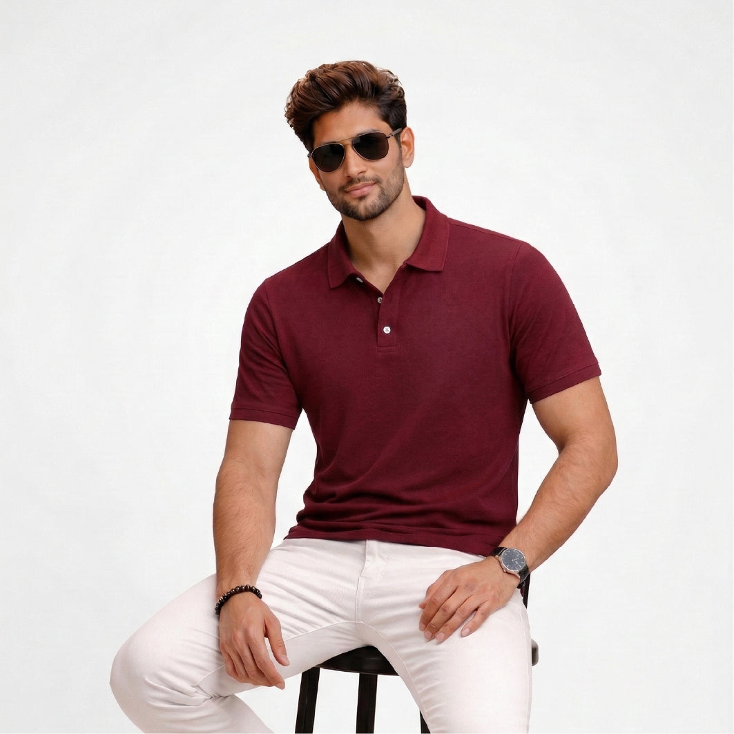 Polyester Lycra Mars Fabric 200 GSM – Maroon Premium Stretch Fabric