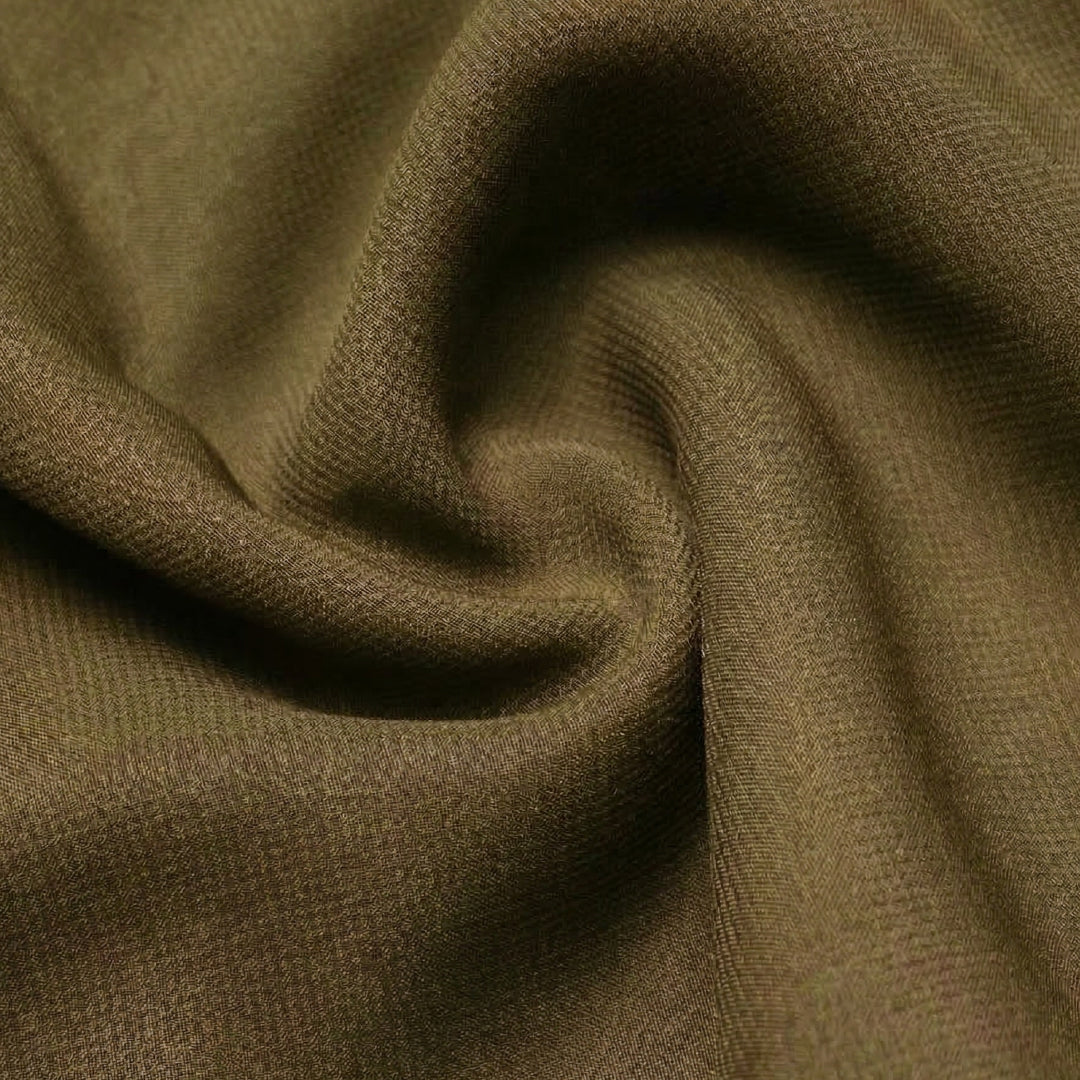 Olive Green Poly Cotton Fabric 200 GSM – Premium Soft Durable Apparel Material