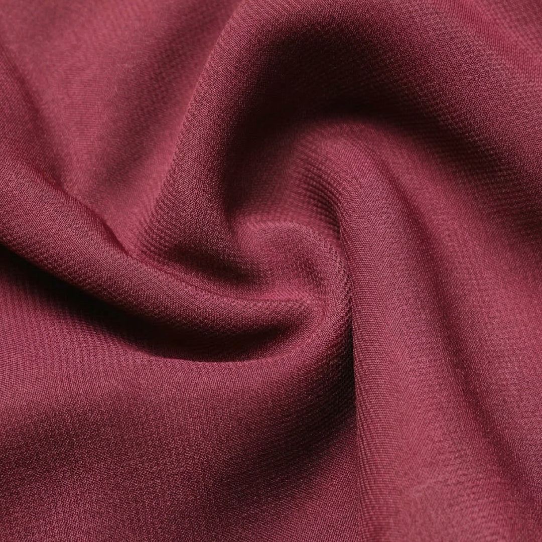 Maroon Poly Cotton Fabric 240 GSM – Premium Thick Durable Apparel Material