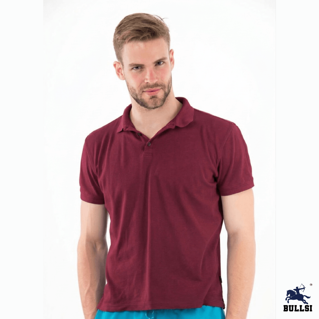 Bullsi Bamboo Cotton 200 GSM Maroon T-Shirt – Premium Soft & Breathable Fabric