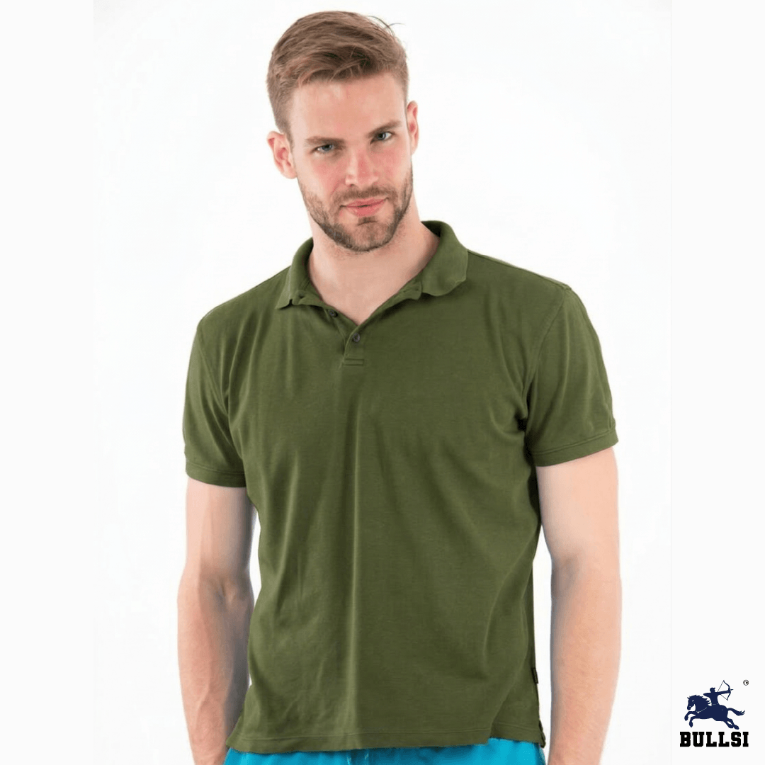 Bullsi Bamboo Cotton 200 GSM Olive Green T-Shirt – Premium Soft & Breathable Fabric