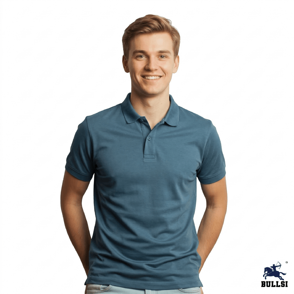 Bullsi Bamboo Cotton 200 GSM Teal Blue T-Shirt – Premium Soft & Breathable Fabric